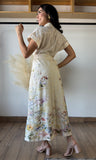 Flower Print Embroided Dress