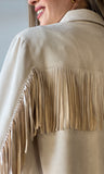 Faux Suede Fringe Jacket