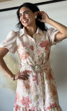 Flower Print Button Dress