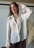 Ivory Crinkle Sheet Shirt