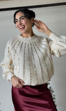 Dolman Sleeve Sequin Detail Sweater