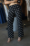Polka Dot Straight Pants