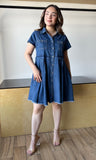 Denim Button Down Shirt Mini Dress