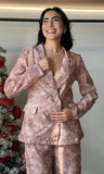 Jacquard Print Blazer Jacket