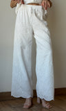 White Eyelet Pants