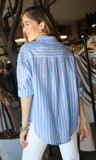 Oversized Button Down Stripe Shirt