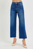 High Rise Wide Crop Jeans