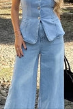 Wide Leg Denim Jeans