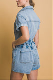Denim Button Down Romper