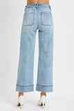 High Rise Crop Wide Jeans