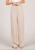 Lawn Linen Wide Leg Easy Fit Trousers