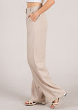 Lawn Linen Wide Leg Easy Fit Trousers