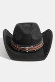 Western Bull Head Strap Cowboy Hat