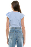 One Ruffle Sleeve Tee