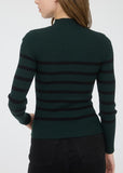 Mock Neck Stripe Sweater