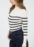Mock Neck Stripe Sweater