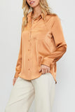 Satin Button Down Shirt