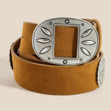 Western Concho Accent Faux Leather Belt