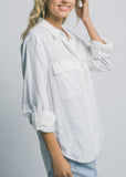 Long-sleeve Button-up Linen Shirt