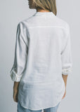 Long-sleeve Button-up Linen Shirt