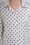 Satin Polka Dot Button-up Blouse