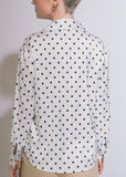 Satin Polka Dot Button-up Blouse