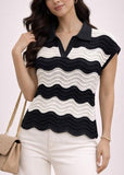 Sleeveless Knitted Polo