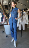Denim Sleeveless Jumpsuit