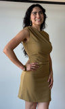 Sleeveless Shirring Mini Dress