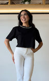 Black Embellished Tee