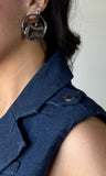 Lapel Collar Denim Vest