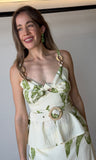 Green Print Top