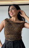 Leopard Asymmetrical Top