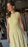 Embroidered Smocked Maxi Dress