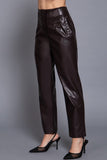 High Waist Slim Fit Faux Leather Pants