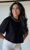 Black Embellished Tee