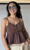 Crop Pleated Tank