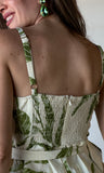 Green Print Top