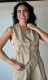 Eyelet Solid Vest