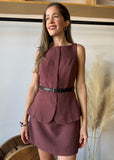 Brown Sleevless Dress