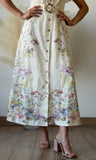 Flower Print Embroided Dress
