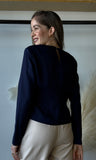 Navy Long Sleeve Blouse