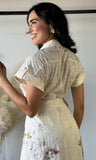 Flower Print Embroided Dress