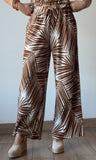 Print Texture Knit Pants