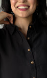 Dolman Short Slv Button Down Shirt