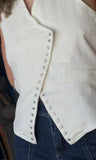 Studded Cotton Twill Halter Neck Top