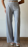 Straight Leg Striped Long Pants