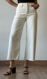 Tummy Control High Rise Crop Wide Jeans