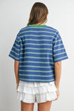 Striped Boxy Cropped T-shirt