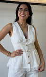 Embroided Vest Top